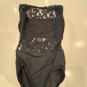 Dance Costume - Adult MED - Black Lace Leotard